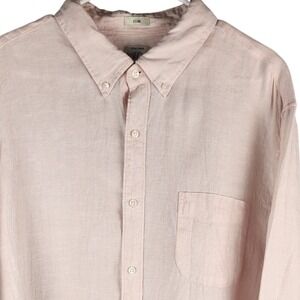 J.Crew Irish Baird McNutt Linen Shirt Mens XXL Slim Fit Button Down Long Sleeve